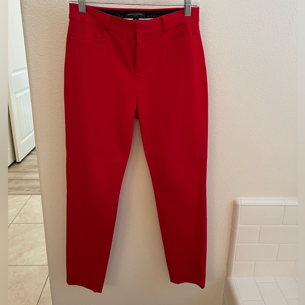 Banana Republic Vibrant Red Trousers